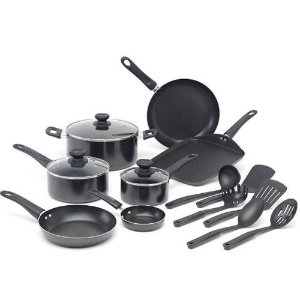 WearEver A787SG Complete Nonstick Oven Safe Easy to Clean Cookware Set, 16-Piece