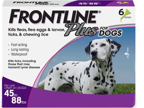Plus Flea & Tick Large Breed Dog Treatment, 45 - 88 lbs, 6 treatments - Chewy.com