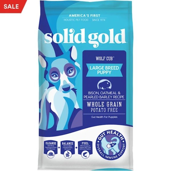 Solid Gold Wolf Cub Bison & Oatmeal Puppy Food, 24 lbs. | Petco