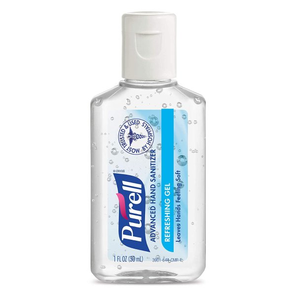 Purell Advanced Hand Sanitizer Refreshing Gel, Clean Scent, 1 fl oz Travel Size flip-Cap Bottle (Pack of 72)