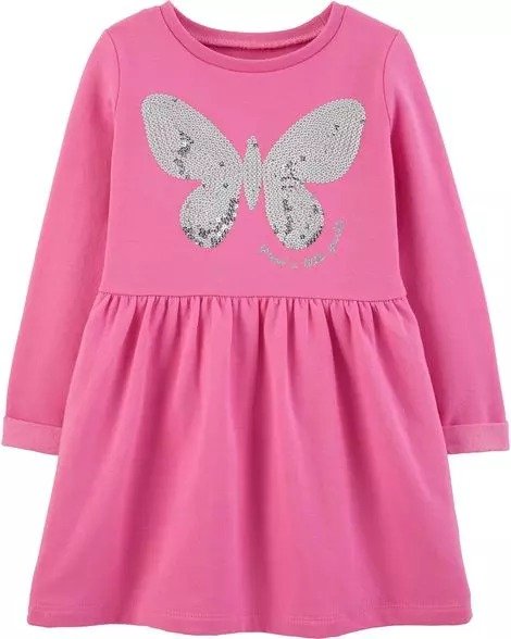 Sequin Butterfly Fleece Dress