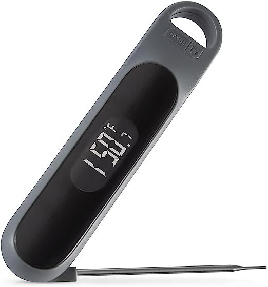 Precision Quick-Read Meat Thermometer - Waterproof Kitchen and Outdoor Food Cooking Thermometer with Digital LCD Display - BBQ, Chicken, Seafood, Steak, Turkey, & Other Meat, Batteries Included