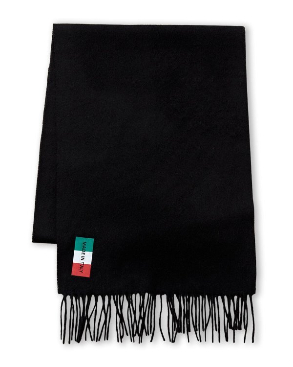 黑色纯羊毛围巾