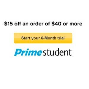 Amazon首次试享Prime Student会员6个月即享满$40立减