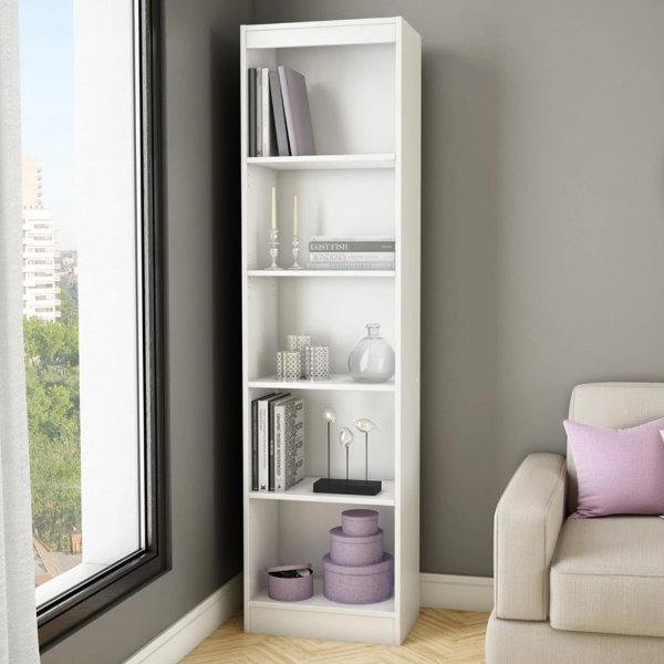  Axess Collection 5-Shelf Narrow Bookcase