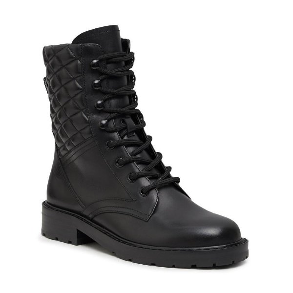 REMI QUILTED LEATHER COMBAT BOOT