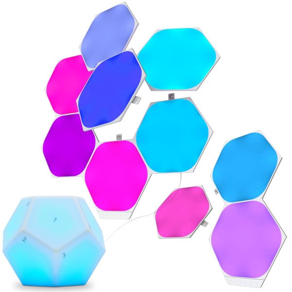 Nanoleaf Shapes Hexagons 智能灯光套件 (7+3六边形面板)