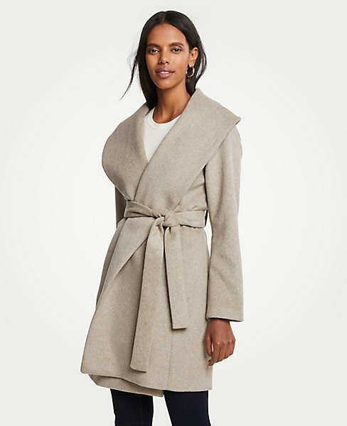 Tall Shawl Collar Wrap Coat | Ann Taylor