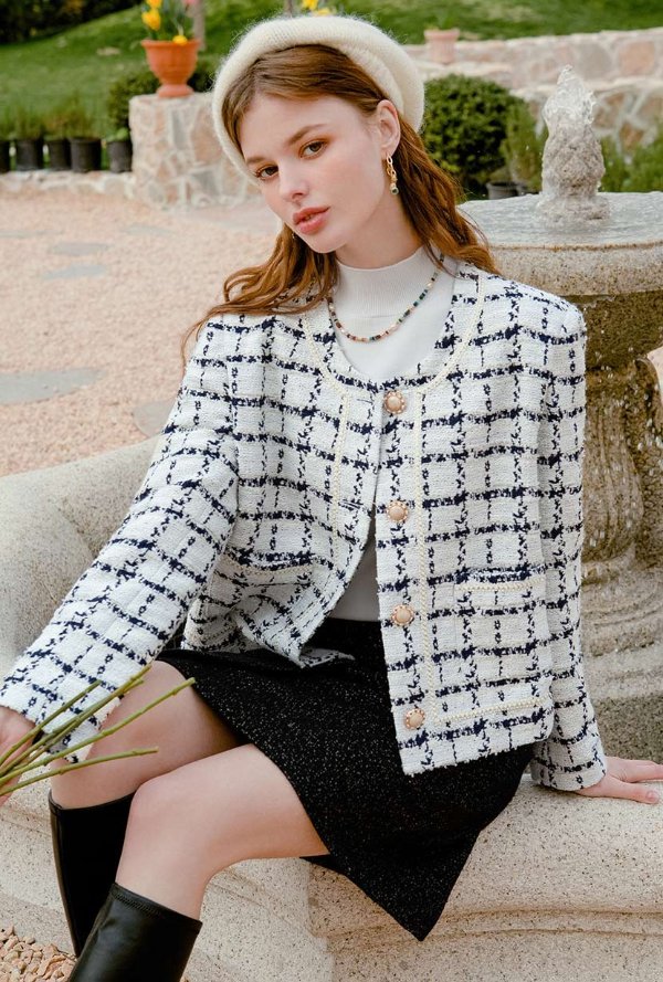 kennedy tweed jacket - checkered