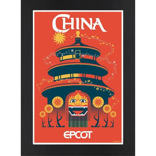 EPCOT China Pavilion Matted Print | shopDisney
