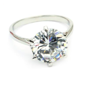 1 Carat Diamond Solitaire Ring in 14K White Gold @ Szul