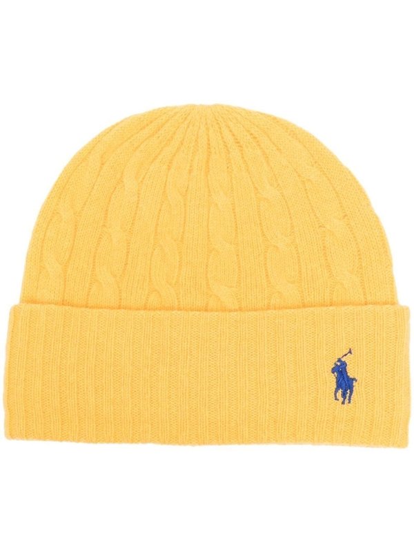 logo-embroidered bale-knit beanie