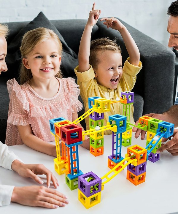 45-Piece 3D Magnetic Roller Coaster Building Blocks Set