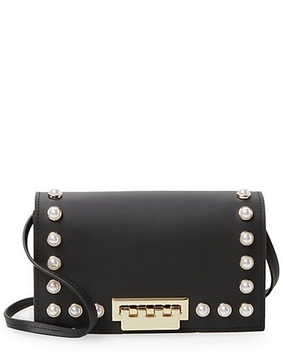 Faux Pearl Leather Crossbody Bag
