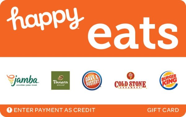 Get a $7.50 bonus when you buy a $50 HAPPY EATS Gift Card