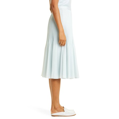 Club monaco yowshee shop pleated midi skirt