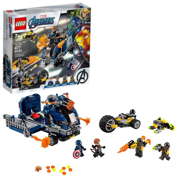 Marvel Avengers Truck Take-Down 76143 Captain America and Hawkeye Superhero Action Building Kit (477 Pieces)