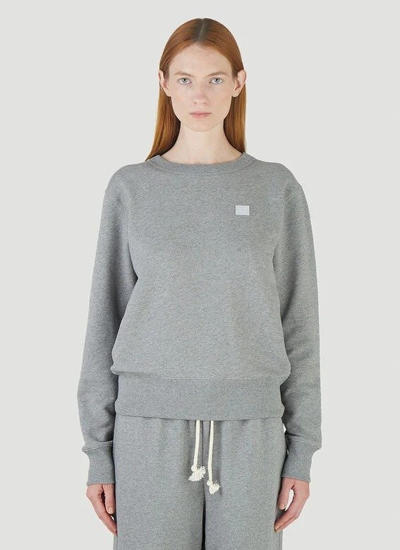 Face Sweatshirt in Grey
