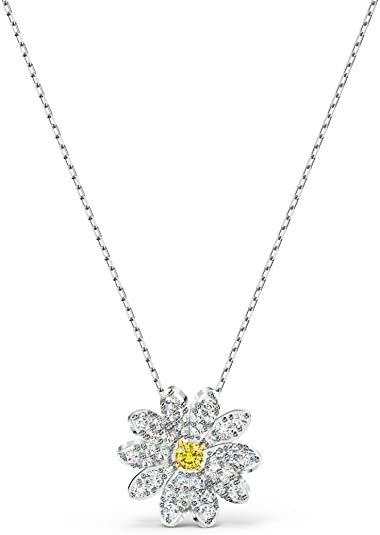 Women's Eternal Flower Yellow/White Crystal, Mixed Metal Finish Crystal Jewelry Collection