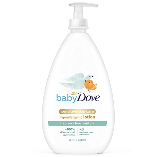 Face and Body Lotion for Sensitive Skin Sensitive Moisture Fragrance-Free Baby Lotion 20 oz