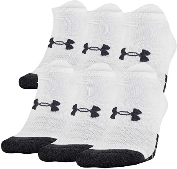 Adult Performance Tech No Show Socks, 6-pairs
