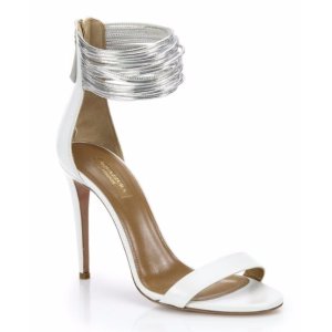 Aquazzura Spin Me Around Leather Ankle-Strap Sandals