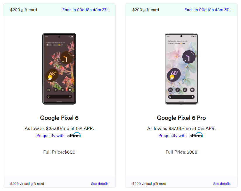 Google Pixel 6 128GB 智能手机