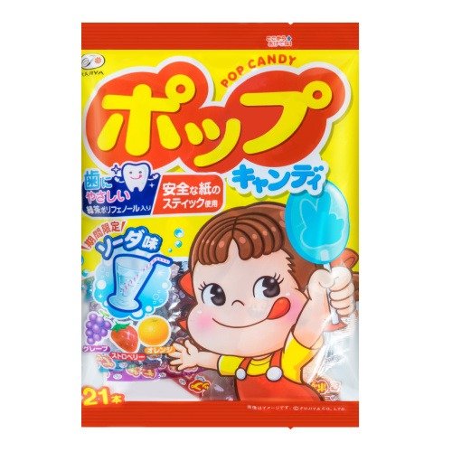 Yamibuy- 日本FUJIYA不二家 绿茶多酚护齿果汁棒棒糖 21支入 121.8g