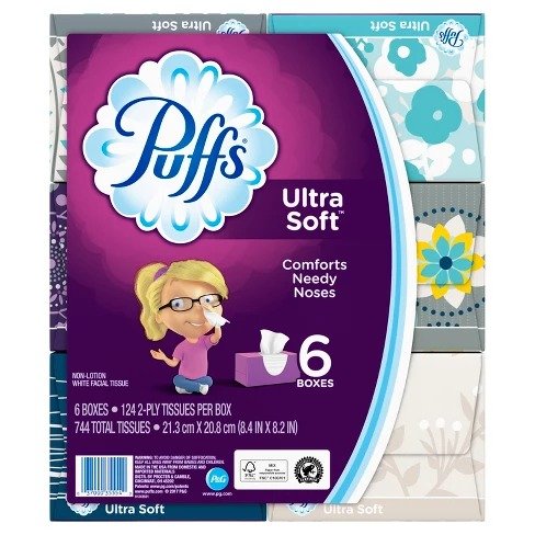Puffs Ultra Soft Facial Tissue - 6pk