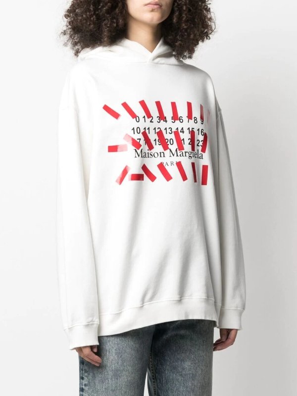 logo-print oversized hoodie