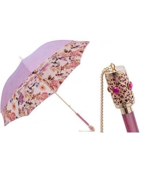 紫色花花雨伞