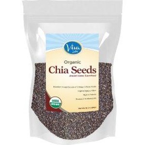 Viva Labs The Finest Organic Raw Chia Seeds, 1 Pound