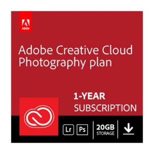 Adobe Creative Cloud Photography plan with 20GB storage