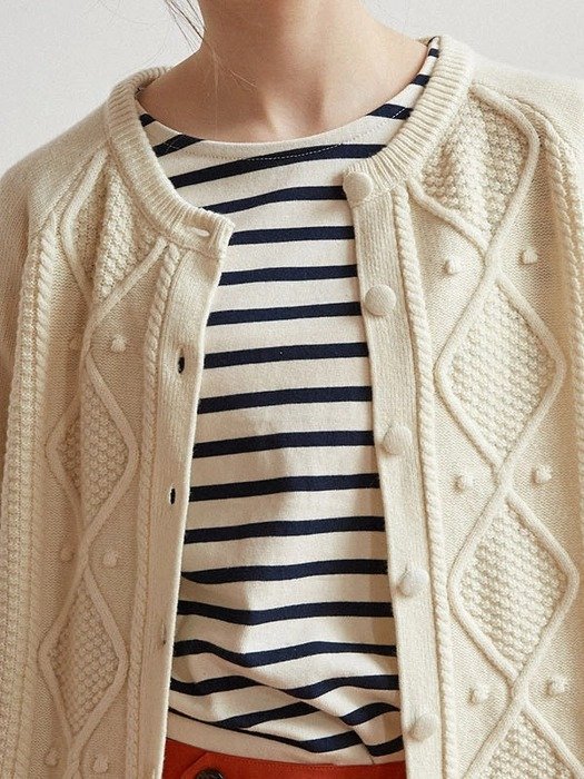 Wool Cable Cardigan