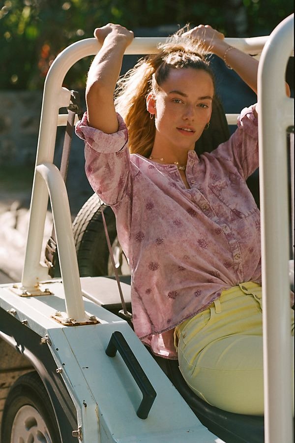 The Whitney Embroidered Trapeze Buttondown
