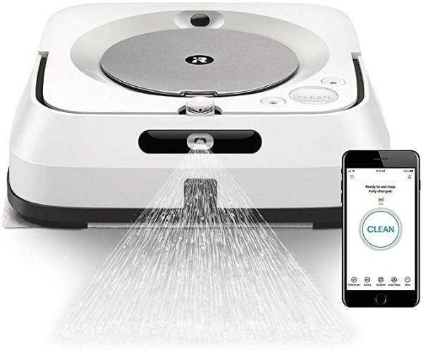 Braava Jet M6 (6110) Ultimate Robot Mop- Wi-Fi Connected, Precision Jet Spray, Smart Mapping, Works with Alexa, Ideal for Multiple Rooms, Recharges and Resumes