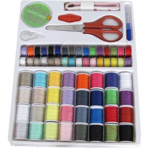 Michley Lil' Sew & Sew 100-Piece Sewing Kit-32 Spools with Matching Bobbins, Scissors, Needles, and More @ Walmart