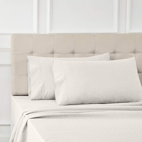 Chambray Sheet Set Bed Set - California King, Soft Grey