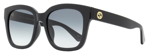 women's square sunglasses gg1338sk 003 black 54mm