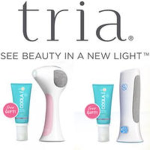 TRIA Beauty家用激光脱毛器和蓝光祛痘治疗仪等仪器套装促销