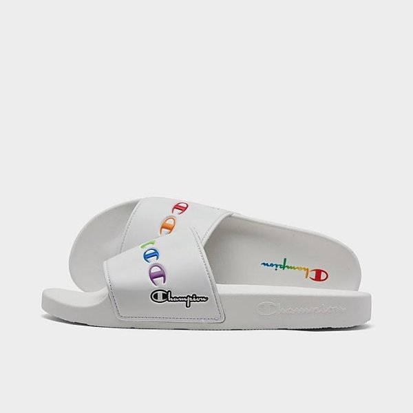 IPO Rainbow Logo Slide Sandals