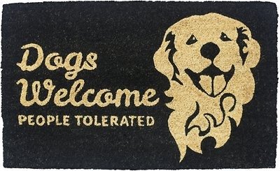 Entryways Dogs Welcome, People Tolerated Doormat, 17x28 - Chewy.com