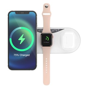 UUTO Wireless Charger, 3 in 1 Qi-Certified Fast Wireless Charging Pad