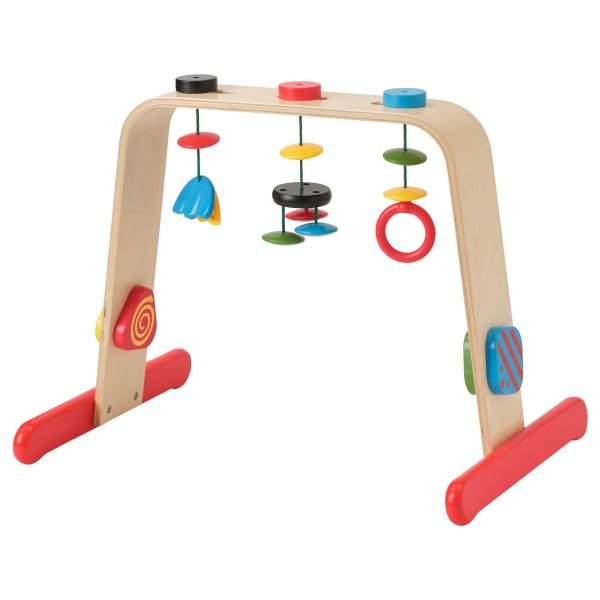 LEKA Baby gym, birch/multicolor - IKEA
