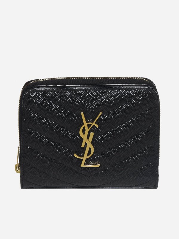 YSL logo压纹钱包