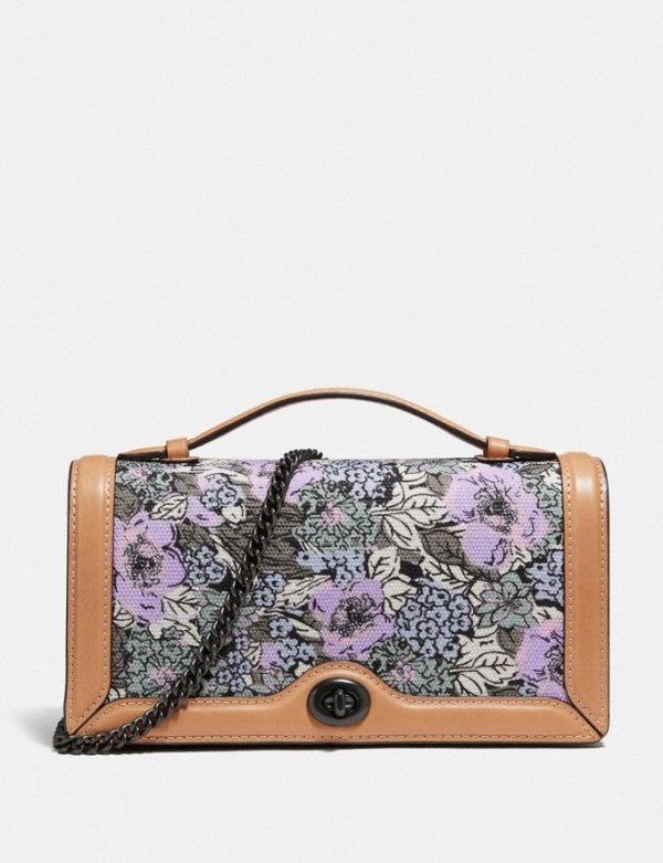 Riley Chain Clutch With Heritage Floral Print
