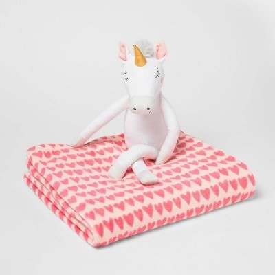 50&#34;x60&#34; Unicorn Throw Blanket Pink - Pillowfort&#8482;