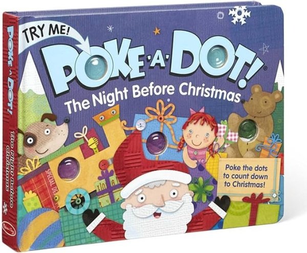 Melissa & Doug 儿童圣诞前夜童书 带弹出按钮哟