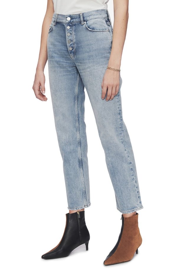 Etta Button Fly Ankle Jeans
