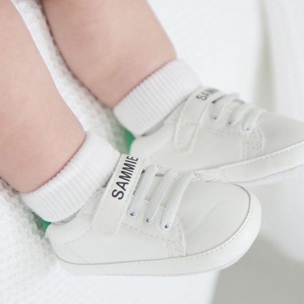 Personalized Velcro Sneakers - Green (only size 0-6 months remaining)